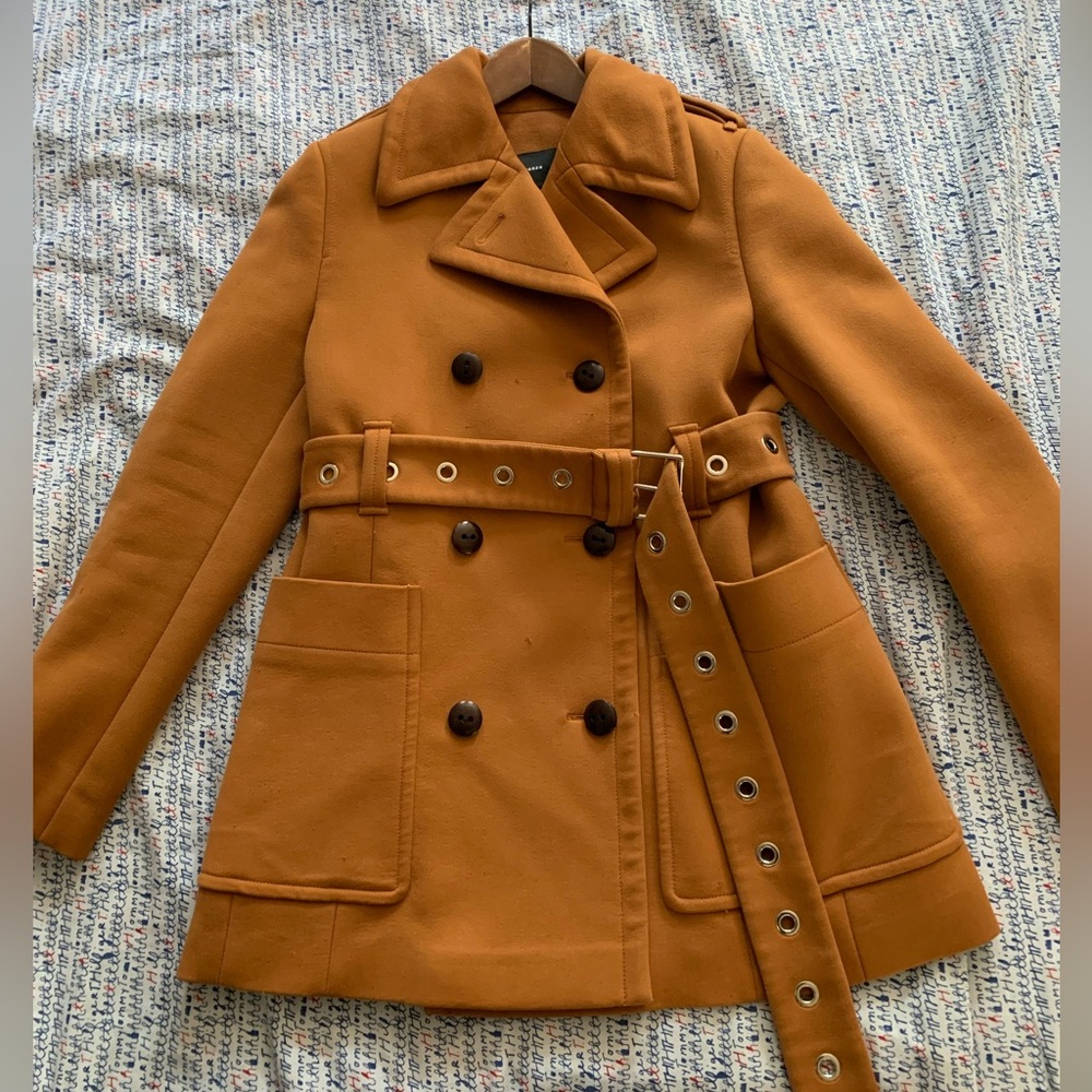 Proenza Schouler brown peacoat size 8